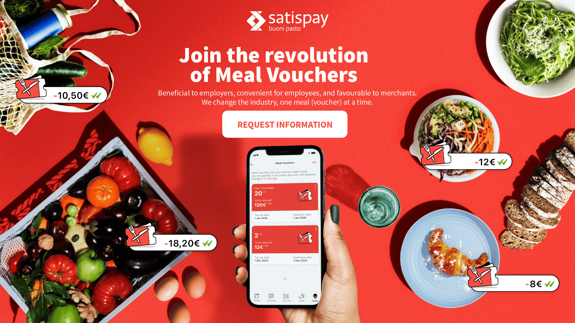 Join the revolution of Satispay Meal Vouchers